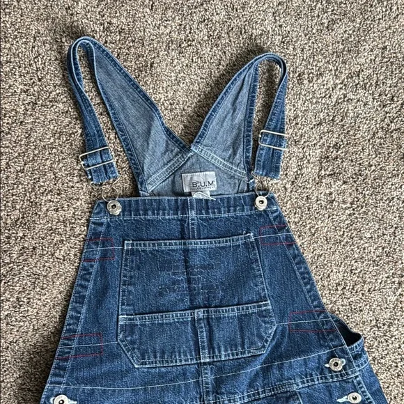 B.U.M. Equipment Vintage Women’s Medium Blue Denim Overalls - Picture 2 of 8